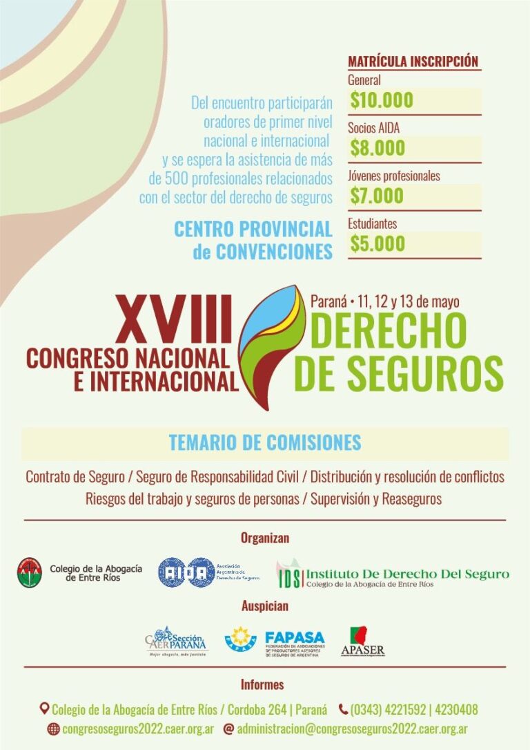 XVIII Congreso Nacional e Internacional de Derecho de Seguros